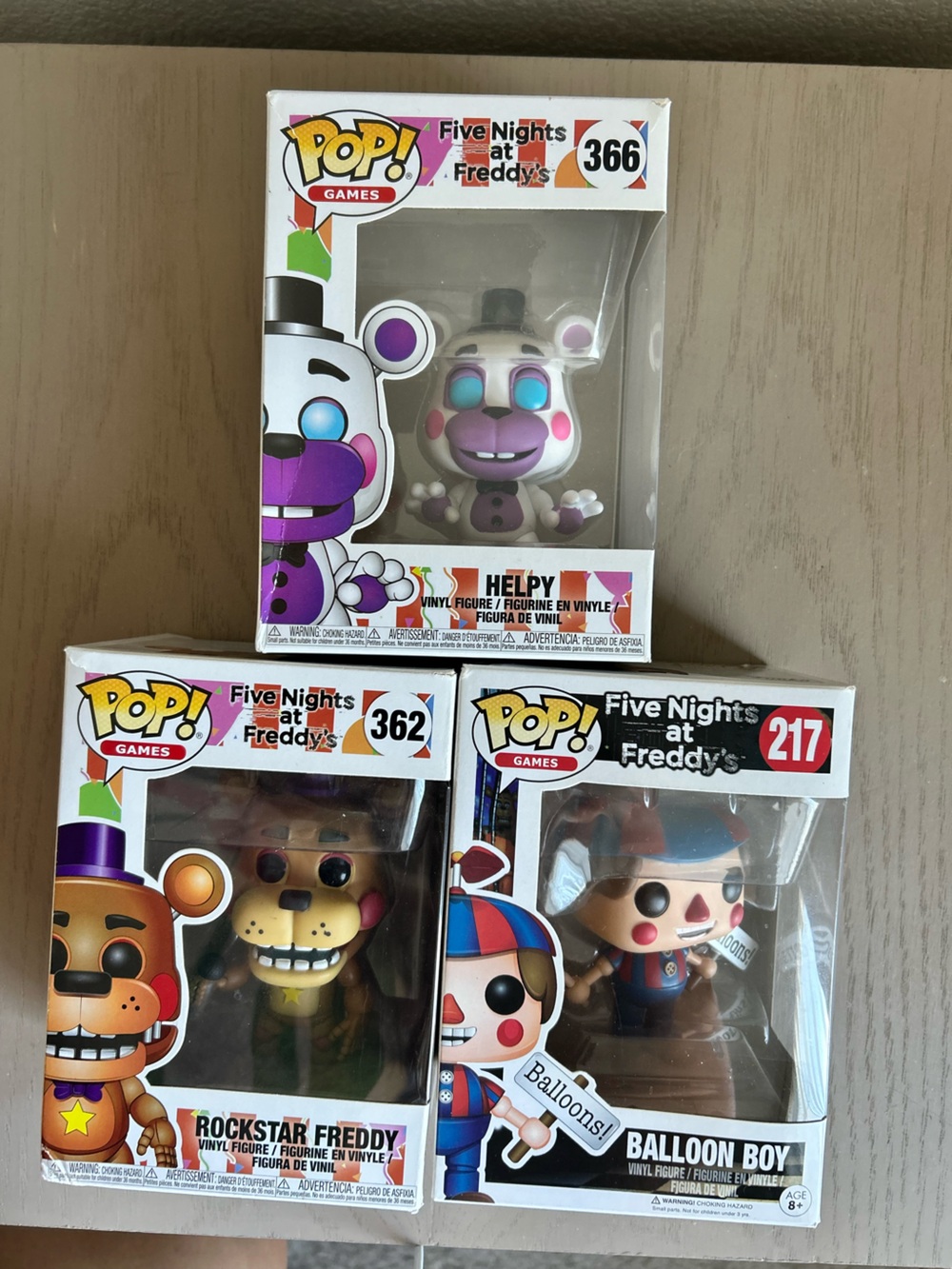 Rare Funko POP Five Nights at Freddys bundle of 3